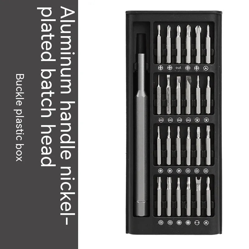 24-piece magnetic precision screwdriver set with multiple bits and handles for electronics repair