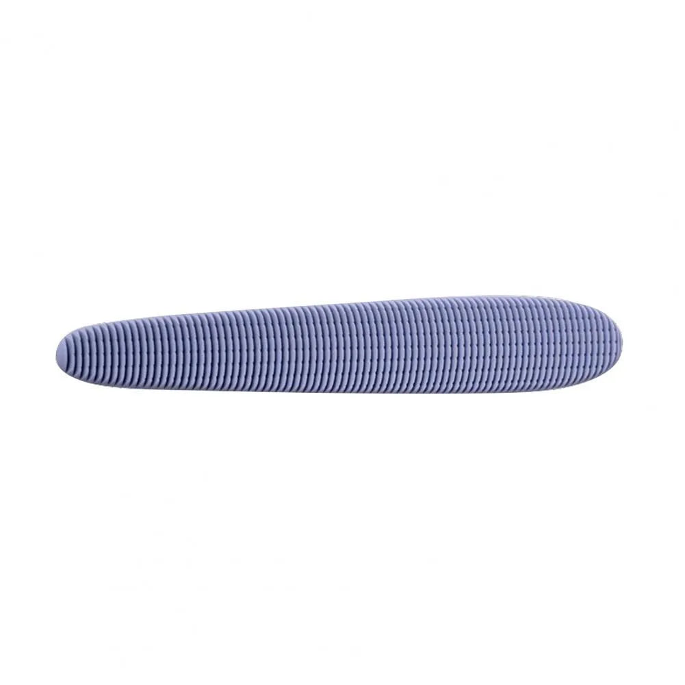 Grey and pink ABS plastic cat grooming comb with dual-ended design