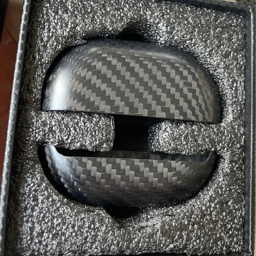 Carbon fibre protective cover for Huawei Freebuds Pro in 3K Light or 3K Matte, universal customised fit, one plastic headphone case.