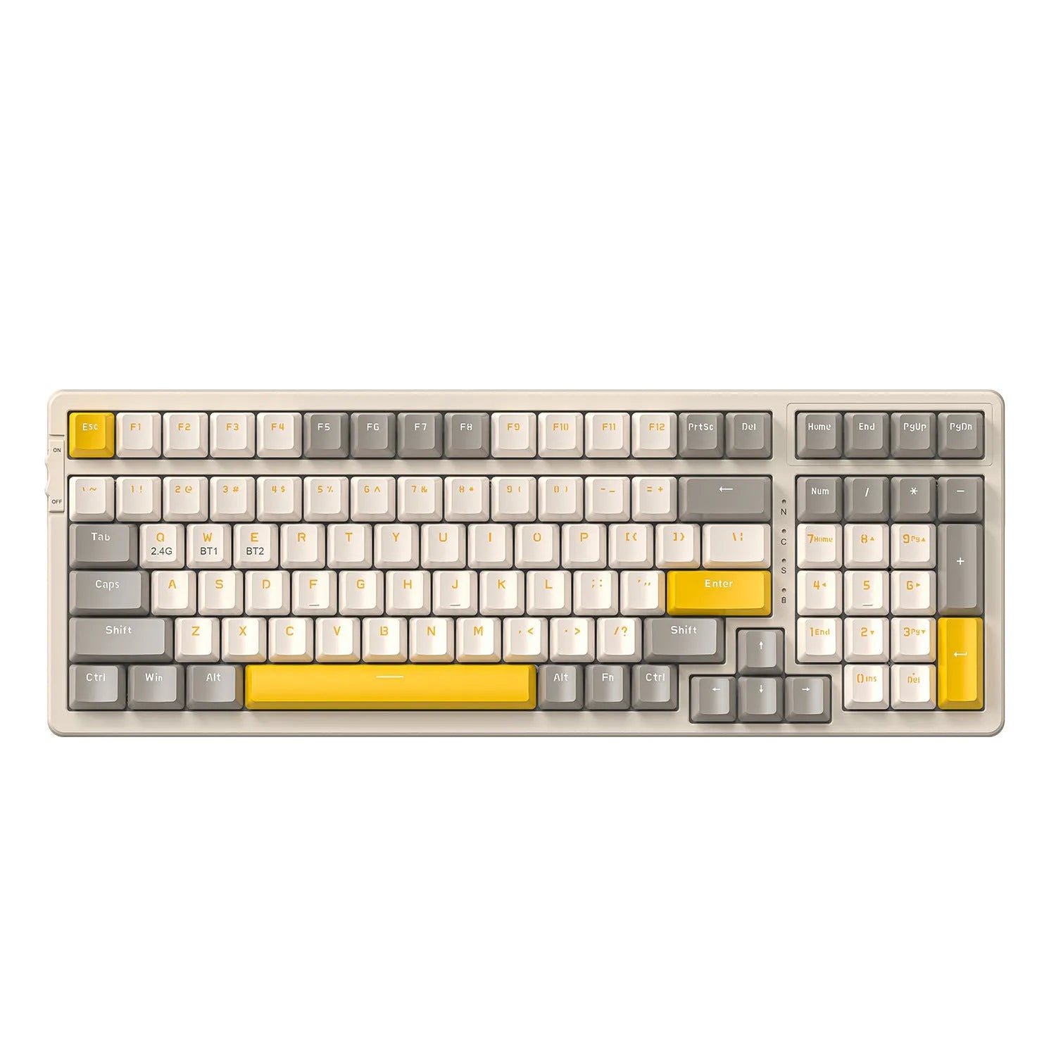 Free Wolf K96 Bluetooth mechanical keyboard in blueberry red axis version with USB receiver