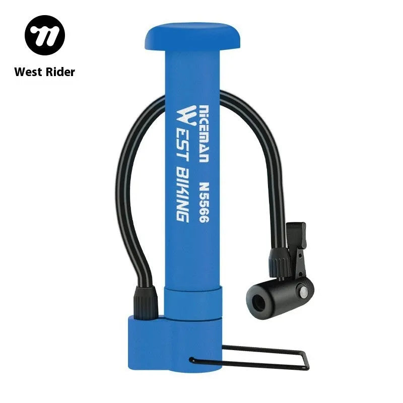 Mini Bicycle Tire Pump PP Material Built-in Steel Pipe Hand Pump for Mountain Bike Road Bike Tyre Inflation Tool Black Red Blue Yellow Free Size