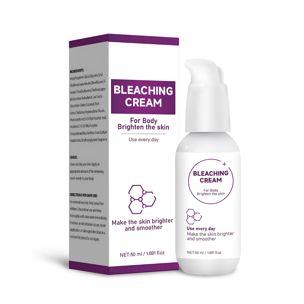 Body whitening cream 50ml tube, specification FP-D040, body care appliance for body skincare