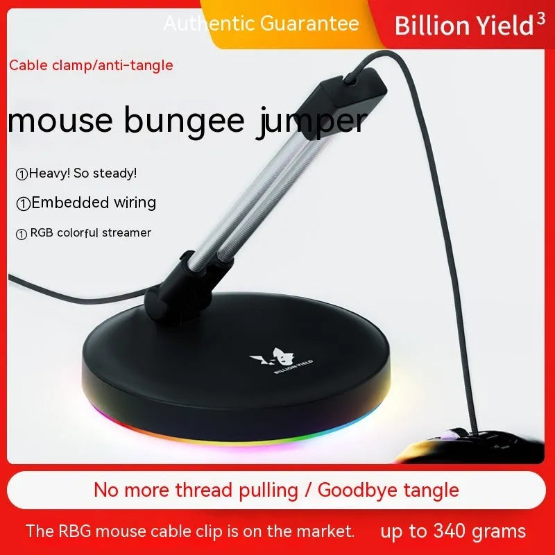 Black or white ABS game mouse cable holder bracket for wired mouse cable management on a desk