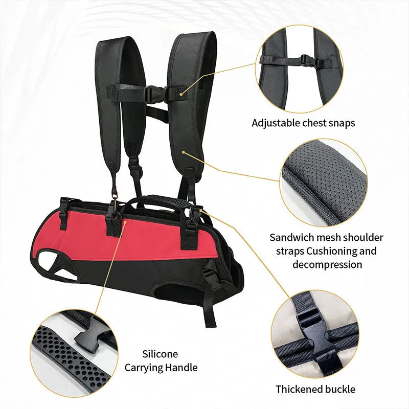 Solid colour Oxford cloth pet backpack carrier shown in multiple two-tone colour options.
