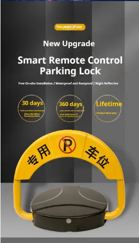 Anti-collision waterproof automatic induction parking lock with gold steel battery and auto switch mode
