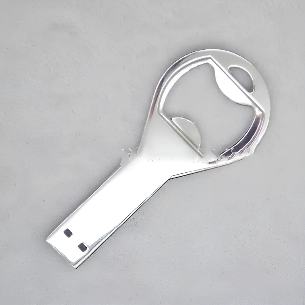 Metal key bottle opener USB flash drive with USB 2.0 port and metal casing