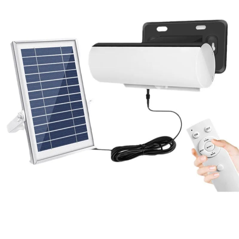 Solar sensor wall lamp 26.5cm x 20cm x 13cm, 6W IP65 tricolour, black or white shell