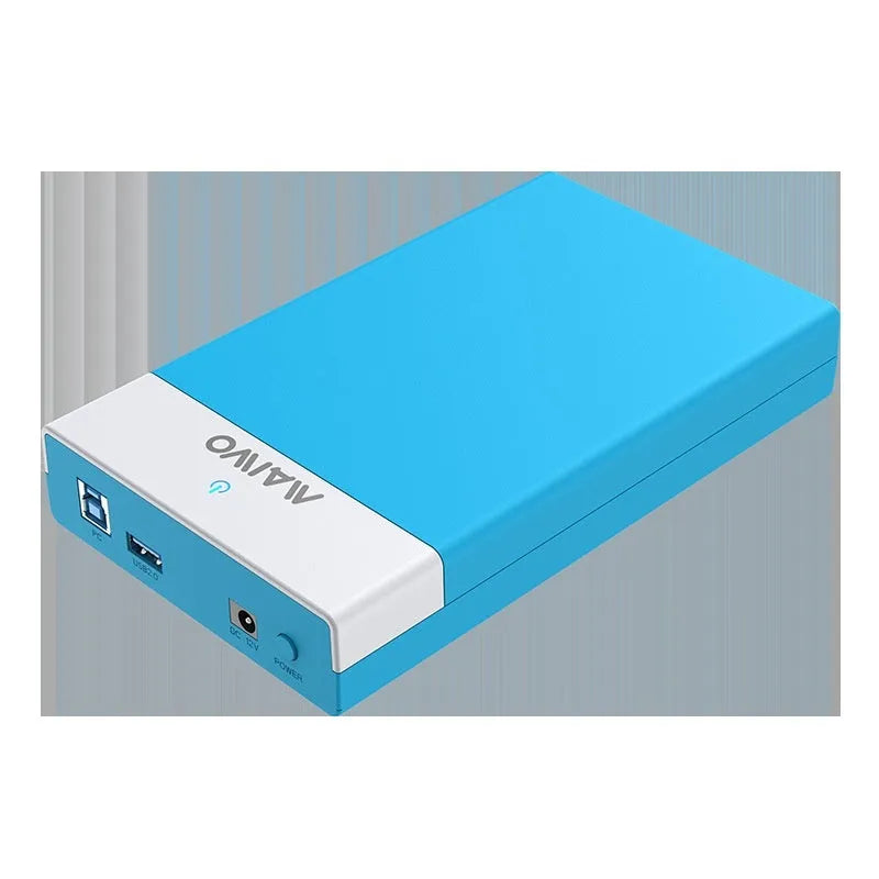 3.5 inch USB 3.0 SATA hard drive enclosure with ABS plastic case and power supply