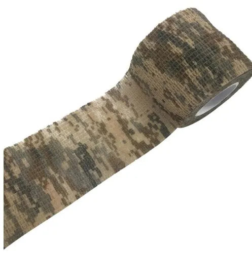 Camouflage self-adhesive elastic bandage 5cm non-woven wrap for first aid support