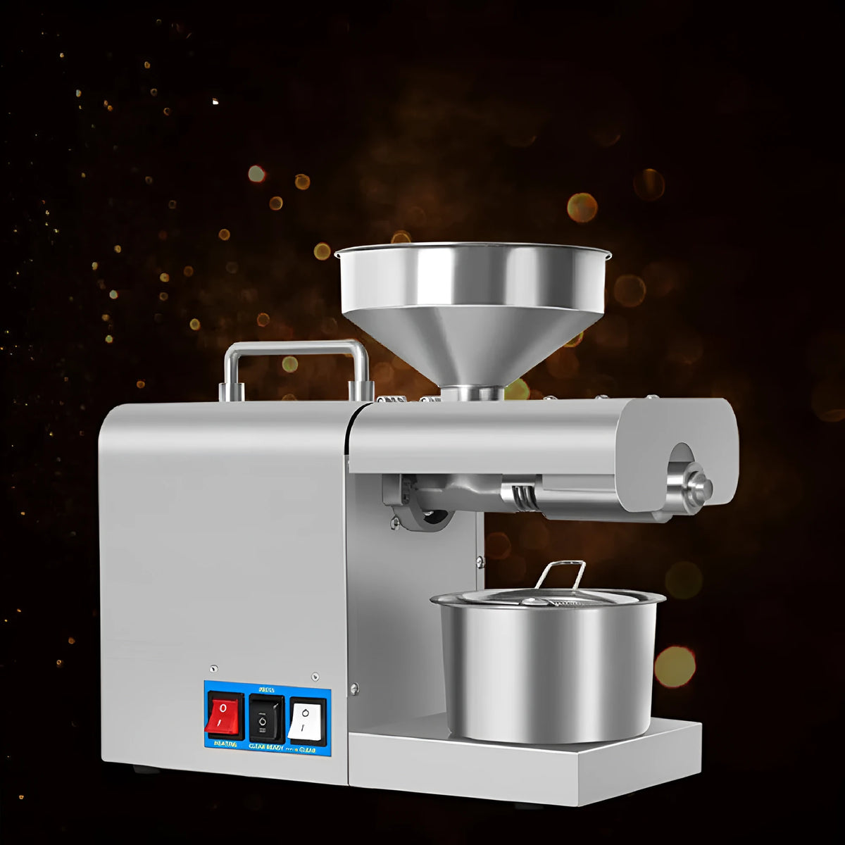 Xiangwei RG-311 and RG-312 household oil press, 820W, compact 36cm countertop model with digital display option.