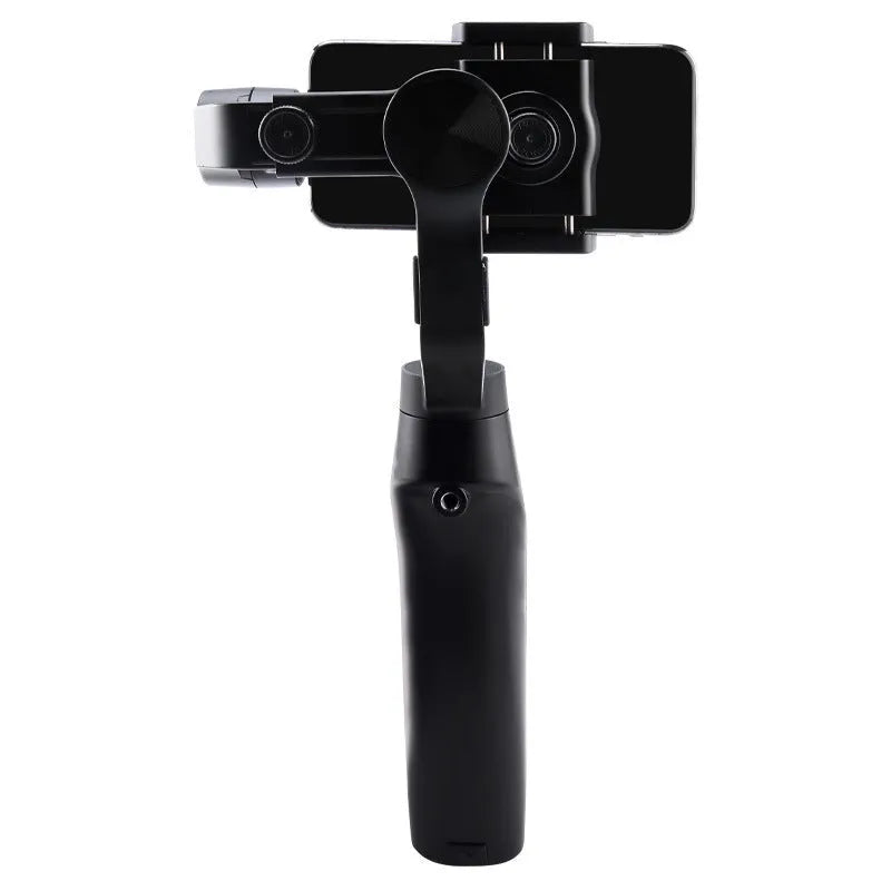 Black handheld three-axis phone stabiliser with wireless charging, 480g weight