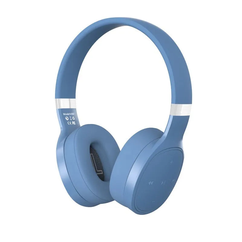 Folding wireless Bluetooth sports headset showing earcups in black colour option
