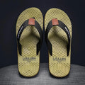 Men's open-toe flip flops with EVA upper and PVC sole in black, khaki or Matcha Green, sizes 40-45
