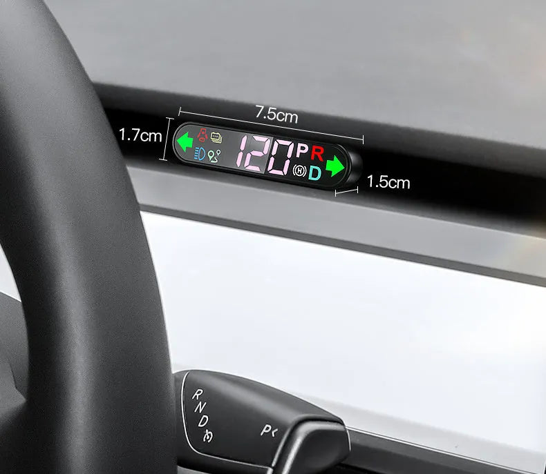 Tesla LCD intelligent air code watch nondestructive installation at air conditioning outlet with speed display