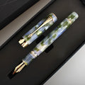 Deep bath green metal pen with three tip size options for writing and sketching