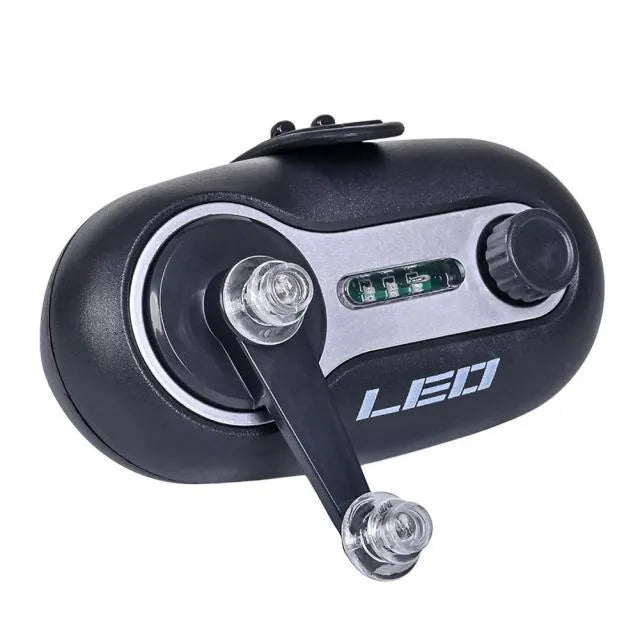 Automatic night fishing rod alarm with signal lamp, blue or black wheel or rocker style