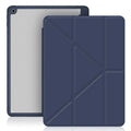 iPad protective case with Y-shaped folding bracket stand and Apple Pencil storage slot in imitation leather