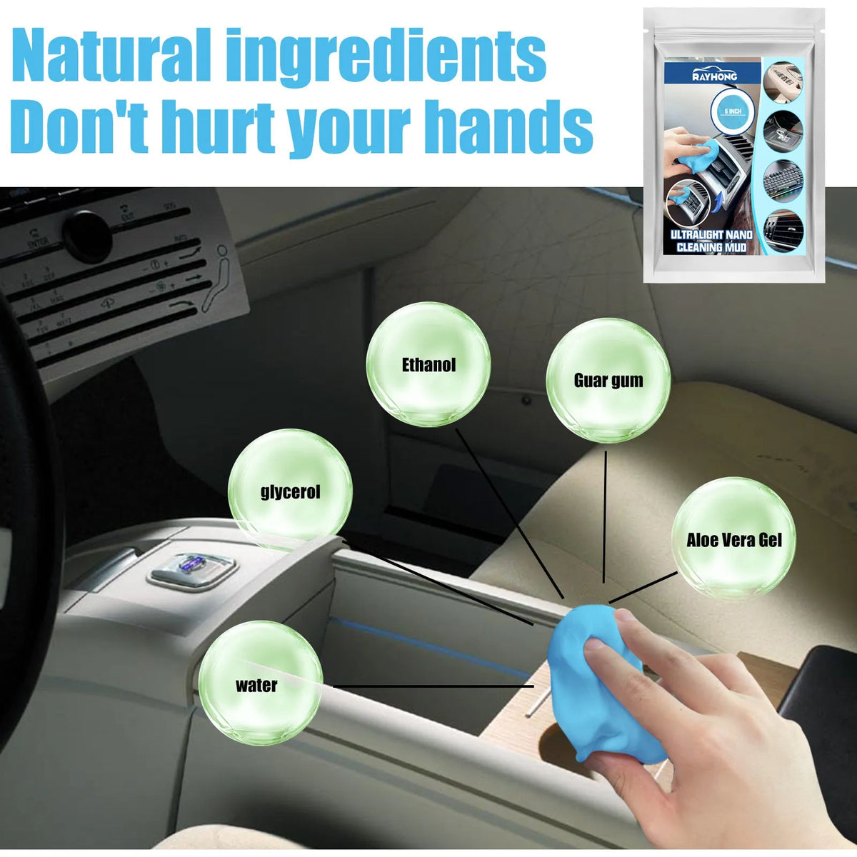 20g car interior gap cleaning mud for dust removal in vents and outlets