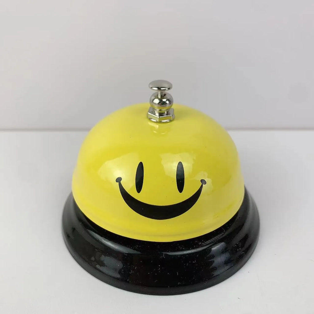Iron hand bell for classroom games or restaurant service in a choice of coloured finishes
