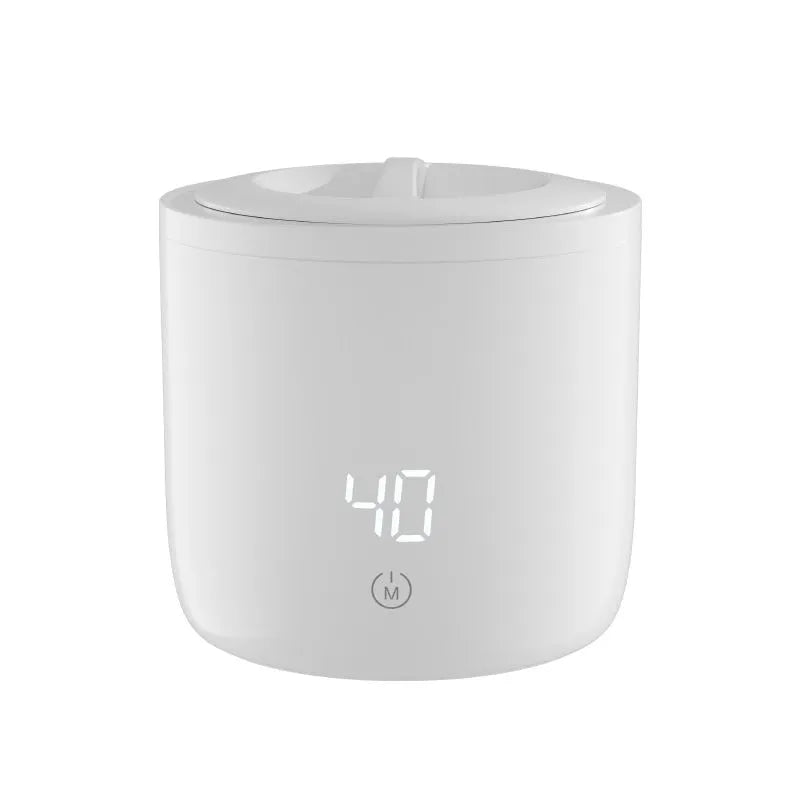 White stainless steel milk warmer with automatic heating function and USB power