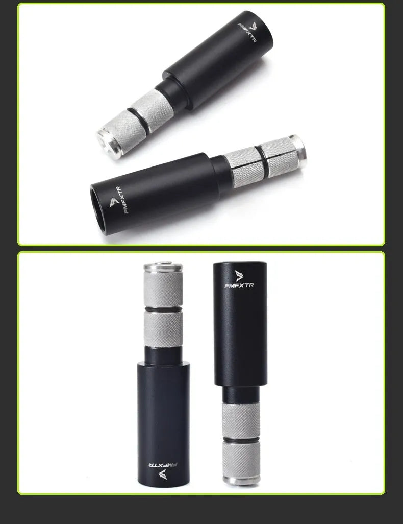Pair of aluminium alloy bicycle handlebar extension rods with folding mechanism