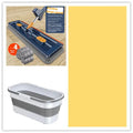 Large flat mop with stainless steel handle and 360-degree rotating head for hard floor cleaning
