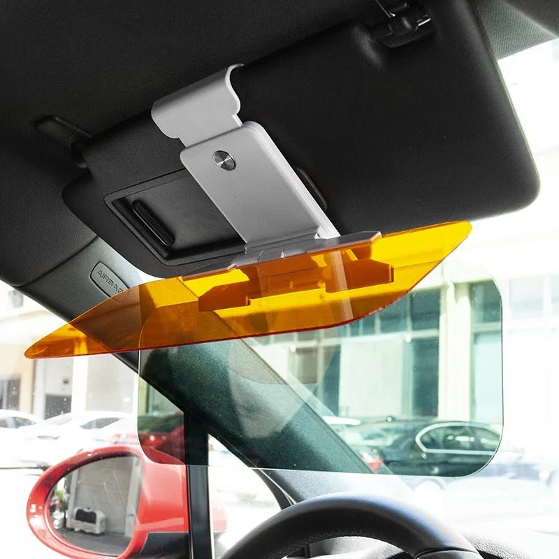 Dual-purpose anti-high beam goggles car sun visor with telescopic installation and acrylic lenses