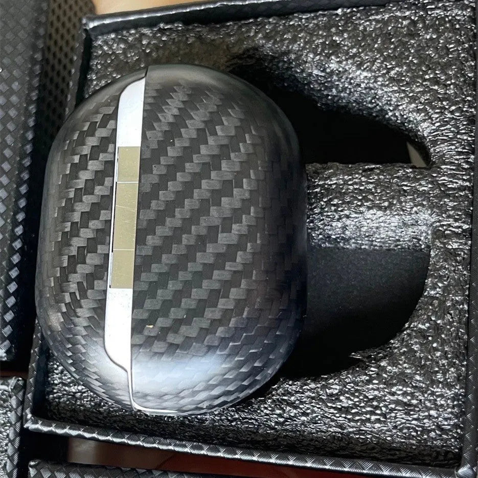 Carbon fibre protective cover for Huawei Freebuds Pro in 3K Light or 3K Matte, universal customised fit, one plastic headphone case.