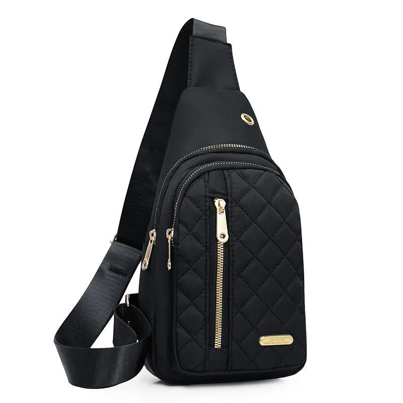 Men's crossbody sports chest bag in Oxford cloth available in multiple colours.