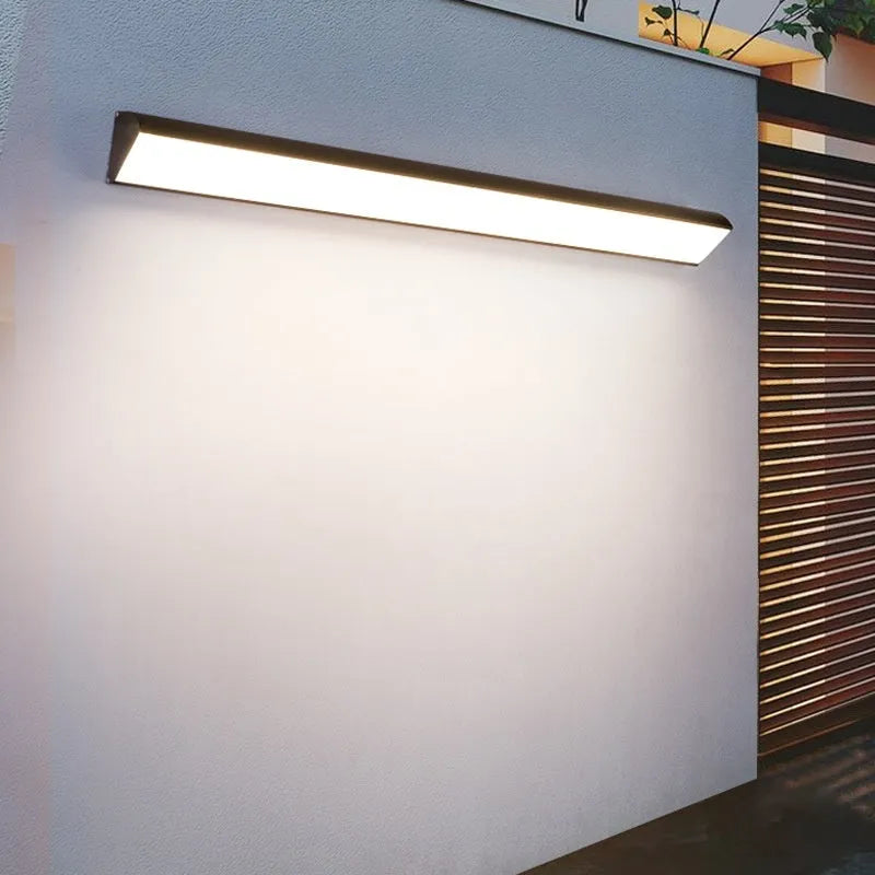 Black outdoor wall lamp, 30cm or 48cm, 12W or 19W, 220V, waterproof, modern simplicity style for garden or restaurant door