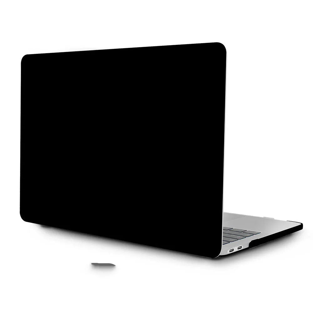 Frosted crystal transparent black plastic protective case for MacBook Pro and MacBook Air laptops