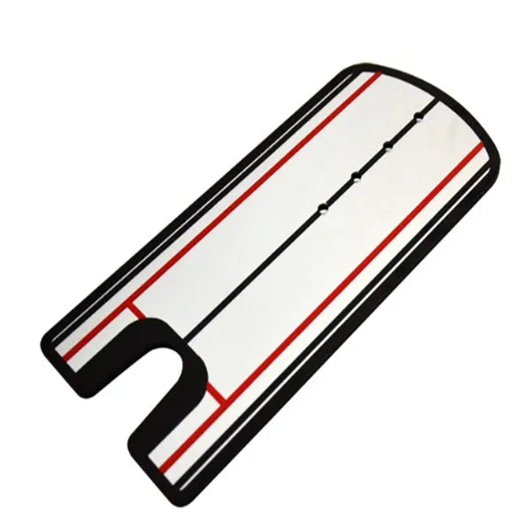 White golf putter posture correction mirror, 31cm long and 15cm wide, for putting practice