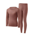 Men's Constant Temperature Heating Warm Bottoming Thermal Suit Nylon Solid Colour Long Johns Trousers Set Black Camel Grey L XL Warm Base Layer