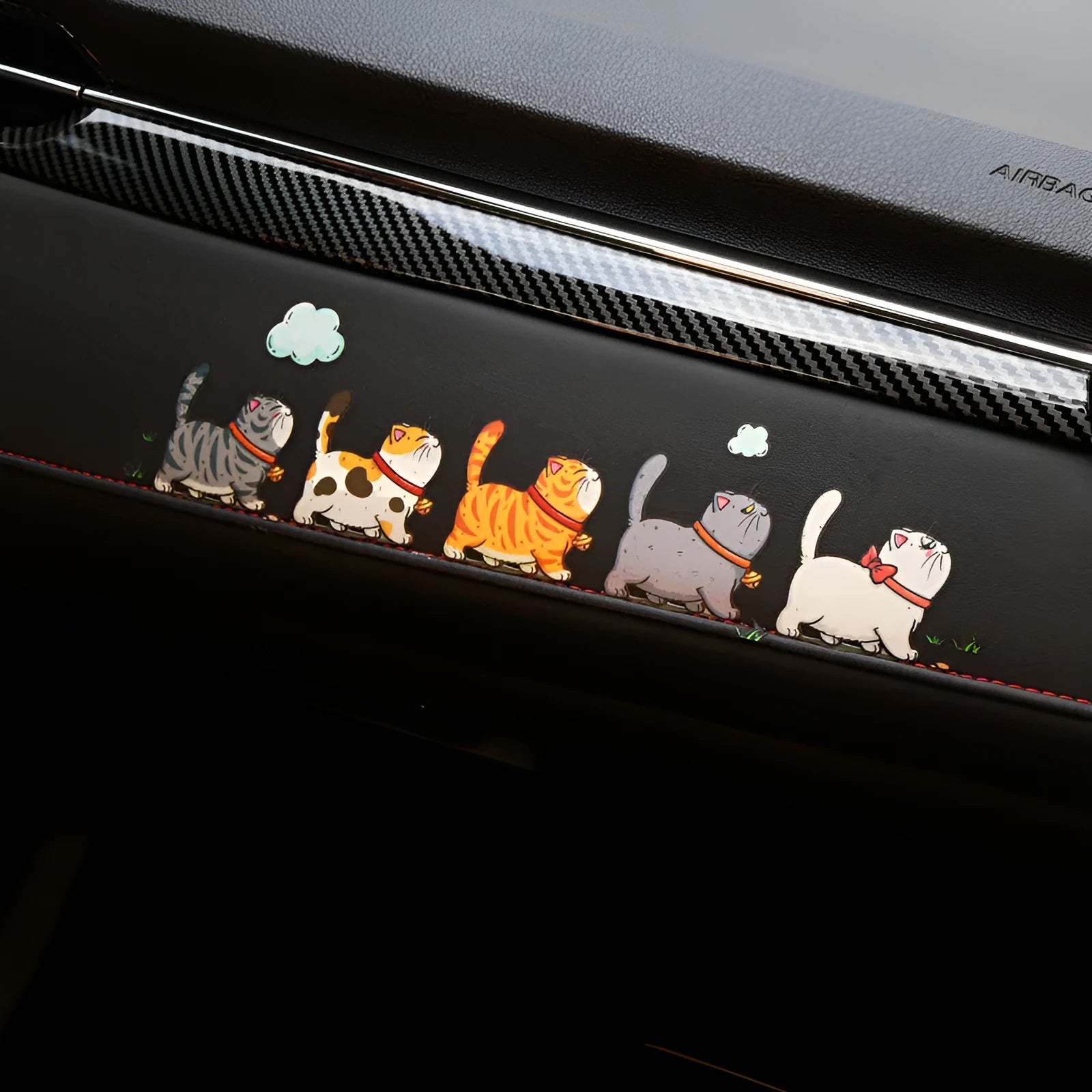 Climbing cats car sticker design on vehicle window