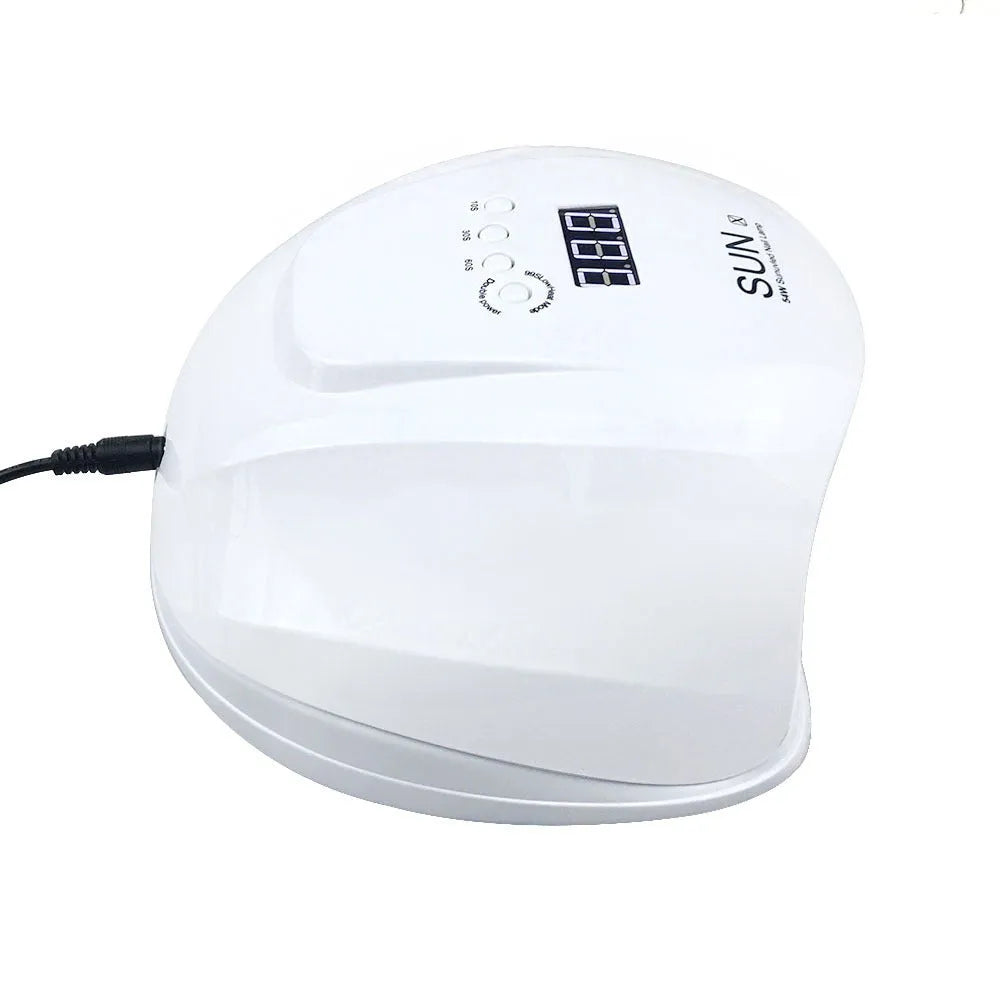 54W UV LED nail lamp dryer with universal voltage for gel polish curing