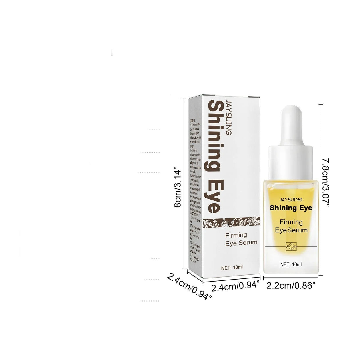 Moisturizing eye skin care essence liquid 10ml bottle with jasmine oil and squalene