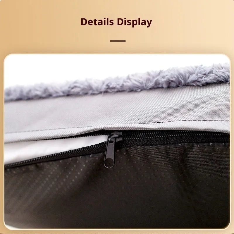 Dark gray embossed velvet pet mat for dogs, wear-resistant cloth, available in sizes S to XXL