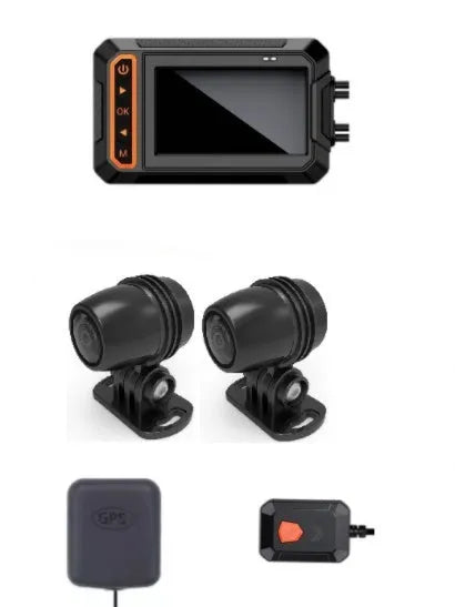 MT65 motorcycle driving recorder with 3-inch waterproof camera and remote monitoring capability