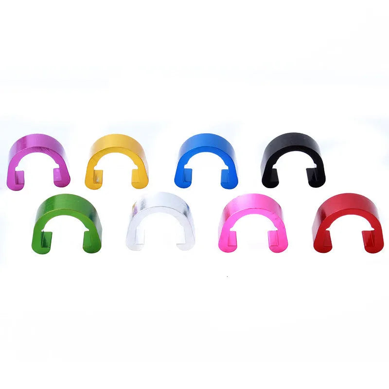 Aluminium alloy C buckle in multiple colours showing 10.2mm by 13mm dimensions