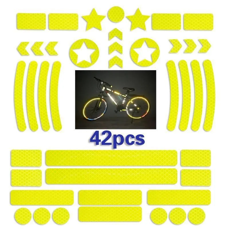 Bicycle reflective safety tape with grid pattern in four colour options