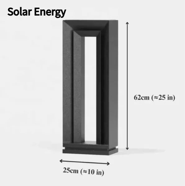 Geometric square garden landscape light with stainless steel construction and acrylic diffuser