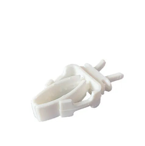 Plastic parrot fruit basket feeder with two vegetable clips for holding fresh produce in a cage or aviary