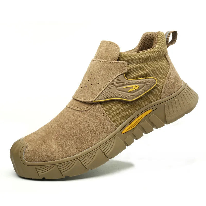 Men's mid-top steel toe safety work shoes with lace-up closure, shown in style 116 or 117.