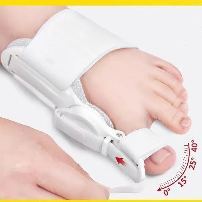 TPR thumb valgus brace toe overlap corrector in average size for adults and children, grey or white style