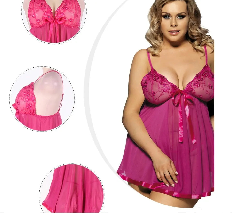 Women's seamless lace sleepdress in sling dress style available in multiple colours and sizes