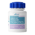 Bottle of pet probiotic tablets containing 180 tablets with 12 billion CFU per tablet for cats and dogs