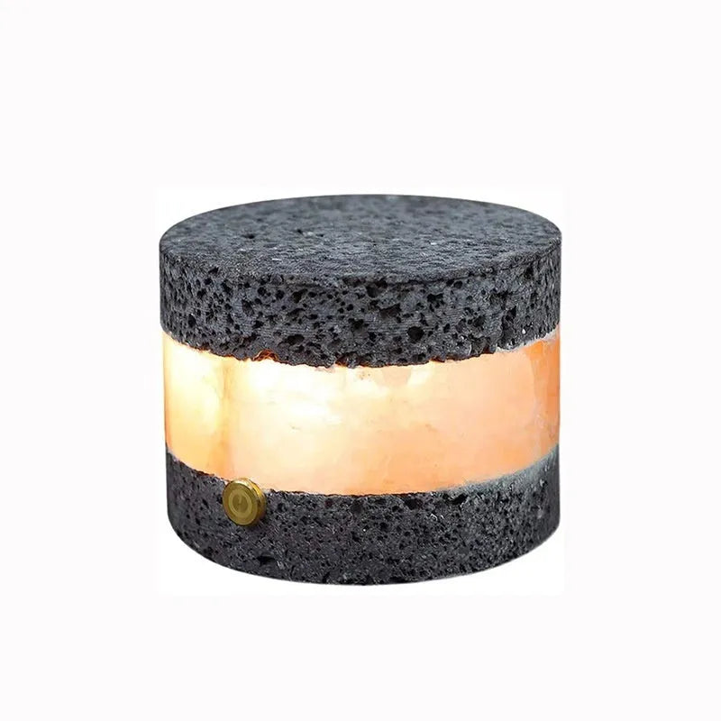 Orange volcanic rock USB touch night lamp with essential oil diffuser and dimming function