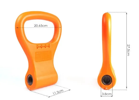 Adjustable kettlebell handle dumbbell converter clip in Photo Colour, ABS and EVA fitness accessory.
