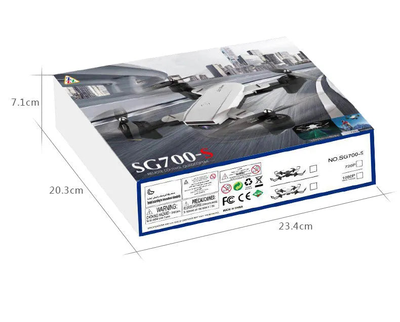 Quadrocopter with dual cameras in black, 4K optical flow, gesture control