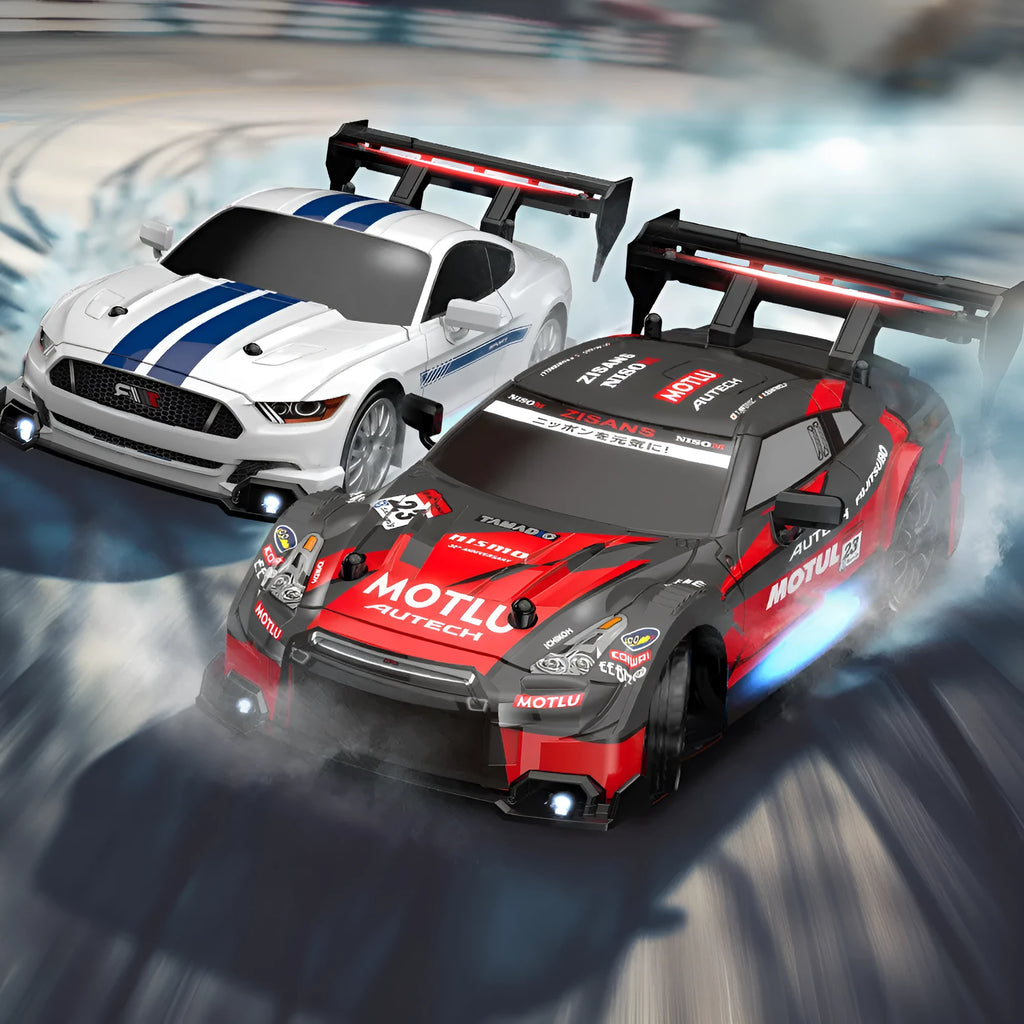 RC drift remote control car in GTR red/black colour with 2.4G control and adjustable light